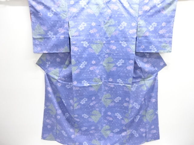 JAPANESE KIMONO / TSUMUGI / WOVEN FLOWER 